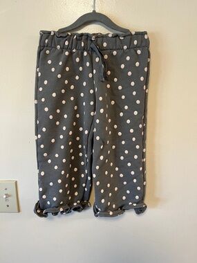Zara Charcoal Bottoms with Pink Polka Dots